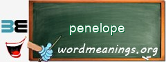 WordMeaning blackboard for penelope